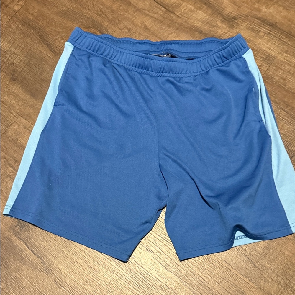 All in Motion Two-Tone Blue Athletic Shorts